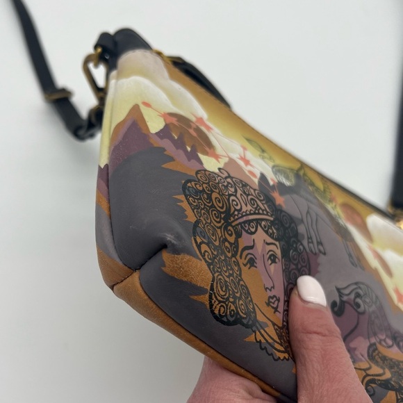 Sharif 1827 Zodiac Art Crossbody Bag – Genuine Leather – Boho Style – Read - Picture 4 of 12